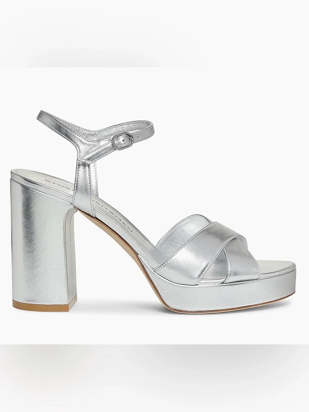 STUART WEITZMAN DAYNA 100MM METALLIC LEATHER PLATFORM 9